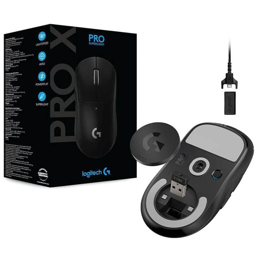 Mouse Logitech G Pro X Superlight Inalambrico 25600 Dpi Negro